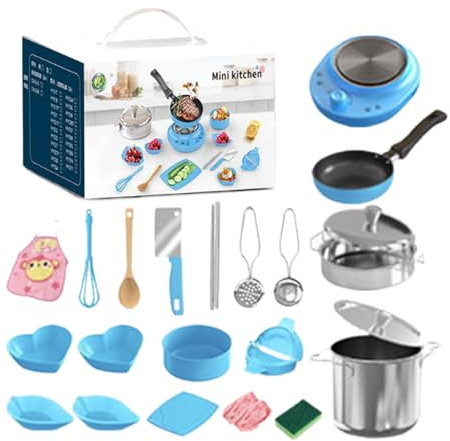 Cocina Juguete Niños – Set Seguro Educativo, Utensilios Cocina Realistas, Actividad Didáctica | Crecimiento Motriz Fino para Pequeños, Juego Simulación Interior