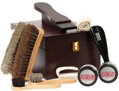 Cedar Shoe Shine Kit for Leather Footwear - Gift Set Size: One Size Brown/Black
