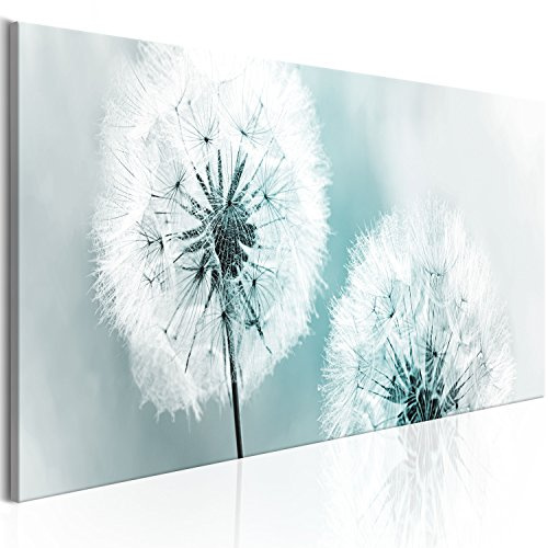 murando - Leinwandbild Blumen Natur grau, 150x50 cm, 1-teilig, Schlafzimmer | Hochwertige Leinwand, sofort aufhängbar, ideal fürs Wohn- oder Schlafzimmer, wasserfest und lichtecht, langlebig, stilvoll