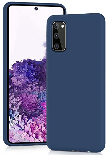 YATWIN Silicone Case Compatible with Samsung Galaxy S20, Case for Samsung Galaxy S20, Full Body Protection Silky Touch, Blue