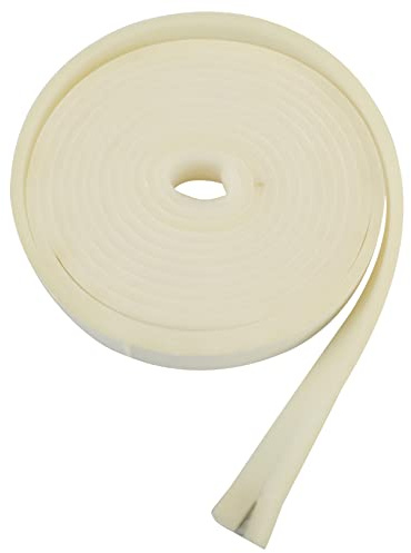 Amig Bas de porte adhésif en mousse pour portes d'entrée et de passage et fenêtres à battants et coulissantes - 2 baguettes de 5 m - 12 x 6 mm - Blanc - Ruban isolant pour éviter les courants d'air