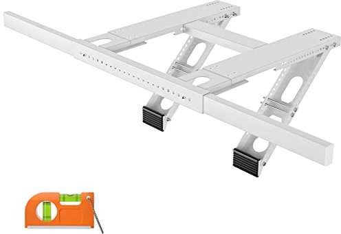 LuckIn No Drill Window AC Support Bracket, Fits Single & Double-Hung Windows, Holds up to 220lbs, for 5,000-24,000 BTU Units, Heavy Duty & Adjustable