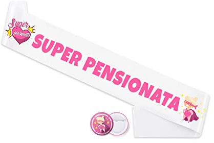 KEÏNELS Ruhestandsband für Damen und Herren mit Anstecknadel – Geschenkidee zum Ruhestand – originelles Geschenk – Gadget Dekorationen, Geschenke, Witze, Dekoration für die Pensionsparty, Super