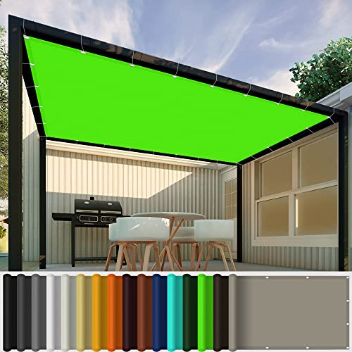 Tenda Parasole Vela Ombreggiante 3 x 4 m Protezione Raggi Uv Vela Ombreggiante Rettangolare per Giardino Terrazza Campeggio Patio Party, con Corda, Verde Tenero