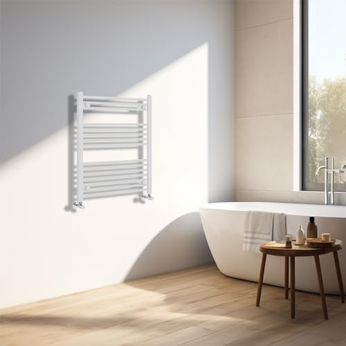NRG Radiatore da bagno con scaldasalviette, 800 x 600 mm, colore: bianco