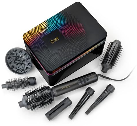 Diva Pro Styling Atmos Dry+Style – 7-in-1-Luftstyler und Haartrockner zum Trocknen, Stylen, Volumen, Locken und Wellen