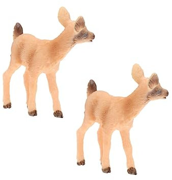 Milisten 2stücke Weihnachtsdeko Hirsch Künstliches Tier als Dekoration für Wohnzimmer Schlafzimmer Weihnachtsschmuck