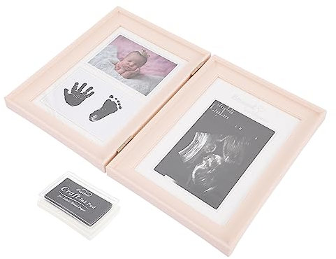 UPKOCH Foto Rahmen Neugeborenen Hand Und Fußabdruck Rahmen Multifunktional Für Babyfotos Und Wachstumserinnerungen