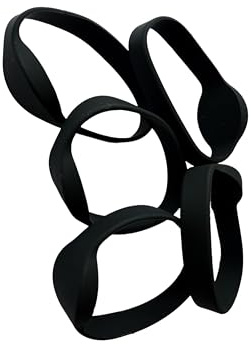 YARONGTECH Pulseras RFID, pulsera ajustable de silicona flexible, impermeable, 5 unidades, 13,56 MHz, control de acceso, pulsera de tarjeta IC para hotel, piscina, sauna (negro)