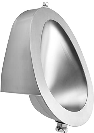ksxnkhk Urinario de Acero Inoxidable 304 para Hombre, montado en la Pared, con Descarga automática, Oculto, con canaleta para Inodoro, Apto para baño Familiar y Compras.