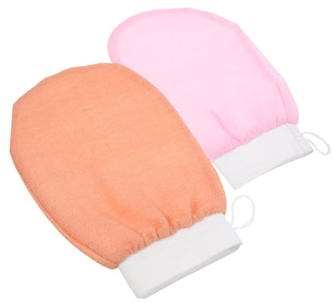 HONMEET 2piezas Guantes De Baño Para Exfoliar Guantes De Ducha Para Manoplas De Ducha Para Scrub
