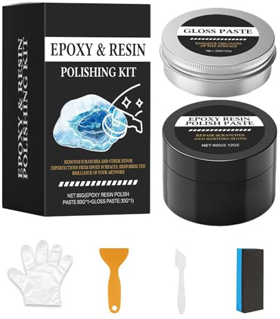 Kit Resina Epossidica - Pasta Cremosa Lustre | Resina Epossidica E Indure | Di Lucidatura Composta, Cristallina E Indure, Kit Di Resinn Ad Alta Gloss Per Arte, Fusione, Legno, Creazione Di Gioielli,