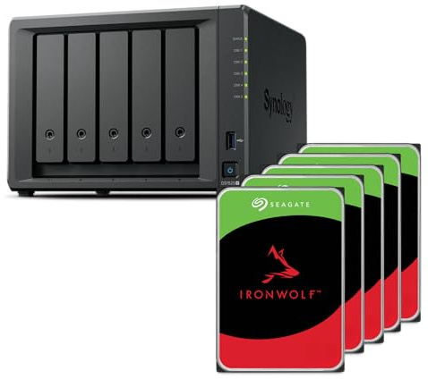 Synology Diskstation NAS DS1525+ Bundle Seagate Ironwolf (5X 8TB) 5 Bay, 8GB RAM (40TB)