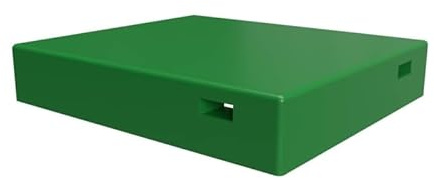 LYSON Hoher Außendeckel für Bienenstock Bienenbeute Optima Styropor Dadant Blatt Langstroth (DUNEKLGRÜN) mit Belüftung, Höhe 97mm