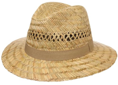 LIPODO Traveller Cappello di Paglia da Uomo 100% Paglia Fascia in Gros-Grain Made in Italy