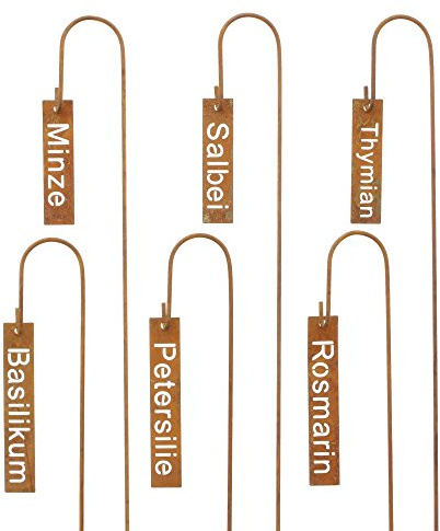 Pflanzenstecker Kräuter, im 6er Set