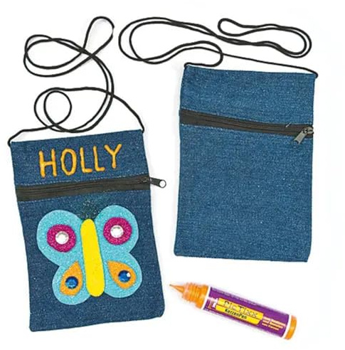 Denim Schultertaschen (4er Pack)