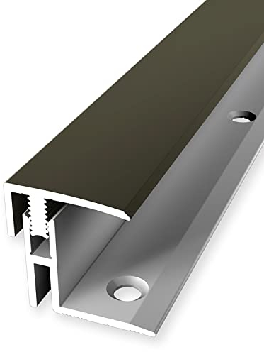 PROVISTON | Profilé de finition parquet | Largeur 21 mm | Épaisseur parquet 17-22 mm | Longueur 1000 mm | Profilé en alu | Profil d'arrêt | Bronze | 1 pièce