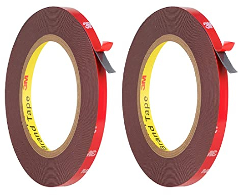 3M VHB Ruban adhésif double face Extra Fort,Adhésif Puissant de Montage pour Intérieur Extérieur,Imperméable et Résistant aux Hautes Températures,pour Voiture Réparation,Fixation,DIY,Bande LED