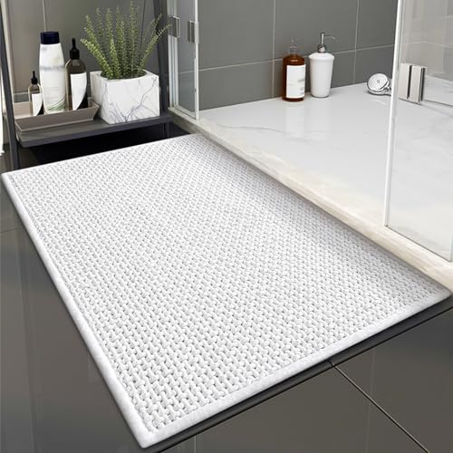 Badematte rutschfest: Badezimmerteppich Waschbar 50 x 80 cm Badteppich - Weich Chenille Badezimmer Teppich - Saugfähige Badvorleger rutschfest MaschinenWaschbar - Bad Teppich für Badezimmer Badewanne