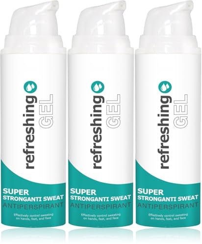 Antitranspirant Gel - gegen starkes Schwitzen, gegen starkes Schwitzen im gesicht und am Kopf, Antitranspirant Gesicht für Männer und Frauen (3PC)