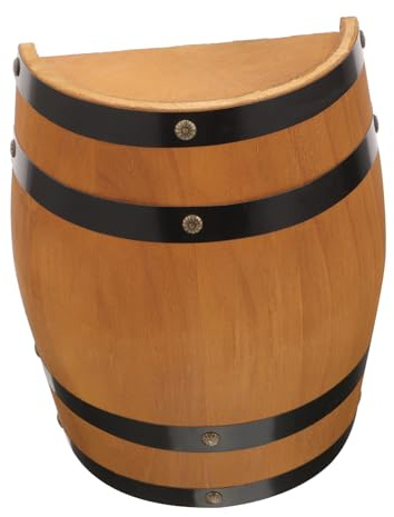 WEKADRIN Retro Holzfass Dekoration Halbes Weinfass Als Wanddeko Für Bar Küche Garten Kunsthandwerk Aus Eichenholz Einzigartiges Barzubehör Für Weinliebhaber Und Sammler