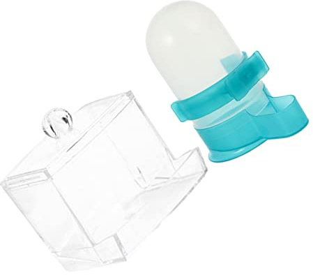 Toyvian Mangeoire Automatique pour Poules avec Abreuvoir Distributeur De Nourriture Transparent Récipient à Alimentation Facile Anti-basculement pour Cage à Poules