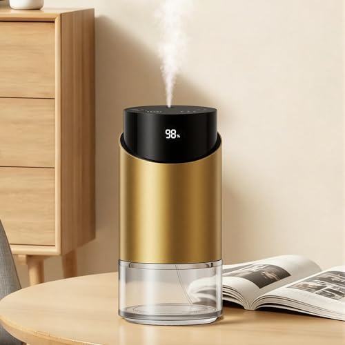 Waterless Essential Oil Diffuser Aromatherapy Scent Diffusers for Home Large Room, Bedroom, Car, Office, Desk, Battery Operated Mini Portable Air Freshener, 3 Countdown Timers & 3 Mist Levels