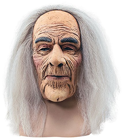 Bristol Novelty Creepy Old Man Mask with Hair, Adult Fancy Dress Accessory, One Size