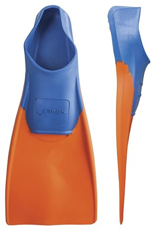 Finis Long Floating Pinne da Nuoto, Unisex Adulto, Blu/Arancione, 29-33