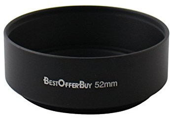 BestOfferBuy Parasol Metal 52mm para Canon Nikon 50 mm 50mm 1,8 pies Objetivo 52 mm