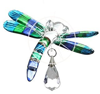 Handmade Fantasy Glass Dragonfly Suncatcher Gift - Perfect for Birthday, Christmas