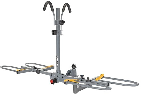 Capstone Hitch Mount Two Bike Carrier - Connects Seamlessly to 2-Inch Receiver - Steel Hitch Bike Rack for Car with Anti Wobble Mechanism