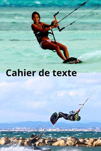 cahier de texte rentrée 2020 kitesurf 6 jours de la semaine (du lundi au samedi) avec calendrier, carte de france et du monde