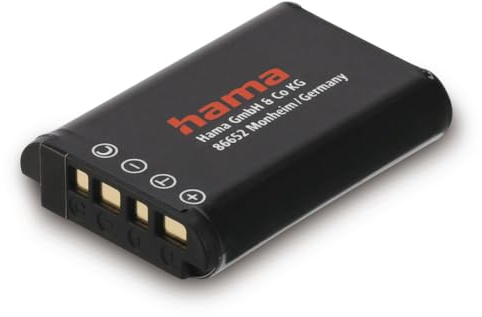 Hama Li-Ion-Akku DP 460 für Sony NP-BX1 (Li-Ion Akku, Ersatzakku, Akku Pack, Akku 1090mAh, für Sony NP-BX1, NP-BX1/M8 und Sony Cyber-Shot DSC-RX100, DSC-RX100 II, DSC-RX100M II, HDR-CX405) Schwarz