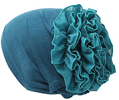 Zhiyao Damen Mütze Winter Frauen Muslim Chiffon Hijab Kopftuch Beanie mit Blume Muslimischen Warme Wintermütze Herbst Chemo Hut