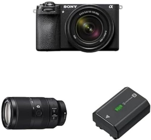 Sony Alpha 6700 | APS-C Mirrorless Camera with Sony 18-135mm Lens + Adventure kit with E 70-350mm F4.5-6.3 G OSS Lens and Rechargable Battery Pack