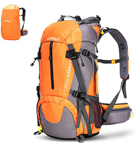 JINGFENG 50L Wasserdicht Outdoor Sports kampierende Spielraum-Rucksack-Pack Bergsteigen Backpacking Trekking Tasche Tornister mit Regen-Abdeckung