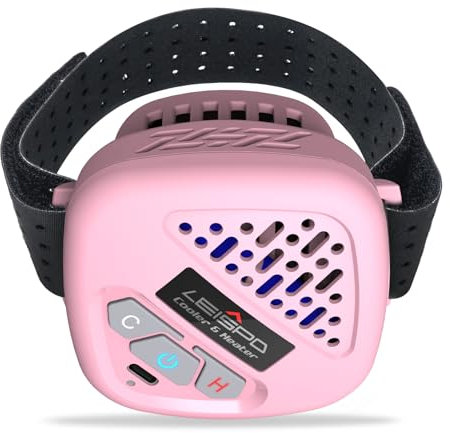 LEISPO Electric Heating Cold Therapy Wrap Pad for Neck, Shoulder, Knee Back - Small, Wearable & Portable 2-in-1 Cooling Pack Device for Body Instant Recovery - Pink