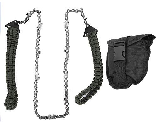 Tronçonneuse De Poche, Scie à Main De 25,6 Pouces Avec Poignée En Paracorde, Scies à Chaîne De Camping En Acier à Haute Teneur En Carbone, Scie à Chaîne De Survie, Outil De Coupe Pour le Camping, la R