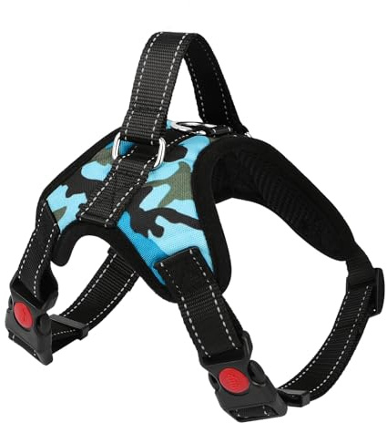 Wodondog Arnés para Perros Reflectantes Cómodo Transpirable Chaleco Acolchado Ajustable Arnés para Perros Grandes Medianos Pequeños