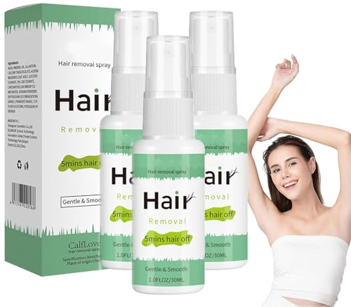 Spray para eliminar el cabello, spray para eliminar el pelo, spray depilatorio para las zonas íntimas para mujeres, spray depilatorio para brazos y piernas, eliminación rápida (3)