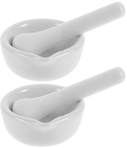 iplusmile Juego de Mortero con Mortero Ergonómico de Porcelana Científica de 60mm Varios estilos y Función de Molienda Varios estilos para Laboratorio y Cocina
