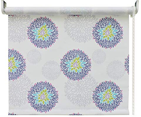 Tenda a Rullo Floreale Modello Fiore – Oscurante/Filtrante, Design Elegante per Interni, Facile da Installare, Vari Formati (120 x 250 cm)
