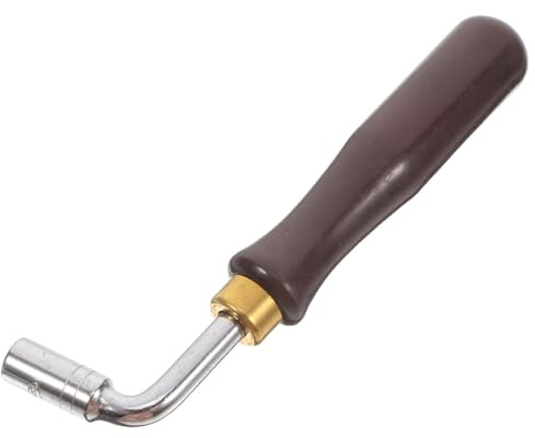 Professioneller Instrumenten Tonabstimmungsschlüssel | Braun, Edelstahl und Kunststoff, Ergonomisch Geformt, Leicht und Tragbar, für Präzise Tonstimmung