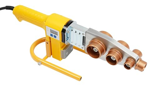 Saldatrice per tubi dell'acqua, saldatrice per tubi in plastica PPR PE PP, 6 teste di taglio, 850 W, ad alta potenza, saldatrice per tubi, saldatrice per colonna, regolazione della temperatura 0-380 °