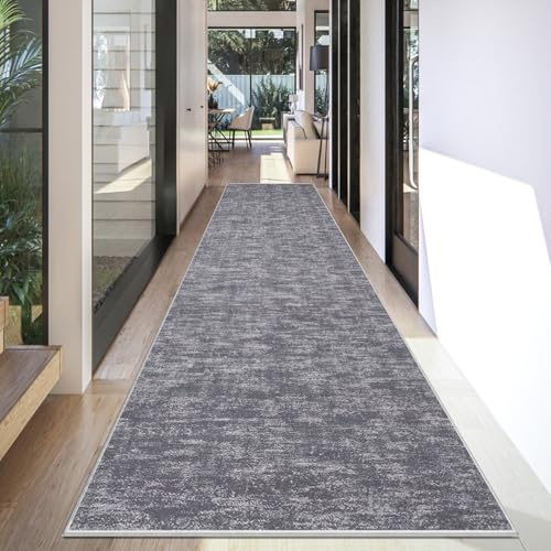 Halllöpare matta halkfri lång 50 x 300 cm grå matta löpare för hallar tvättbara köksmattor hall löpare smala mattor slitstark entrématta matta golvmatta för entré sovrum