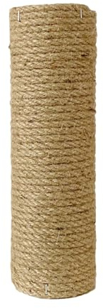 LALAFINA Poste de Recambio para Rascador de Gatos 6 Cm Diámetro X 40 Cm Largo, Columna de Escalada de Madera Cuerda Natural, Pieza de Repuesto para Árbol Rascador de Interior para Gatitos