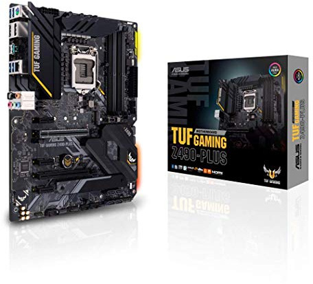 ASUS TUF Gaming Z490-PLUS, Scheda Madre Gaming Intel Z490 LGA 1200 ATX, M.2, 14 Fasi di Potenza DrMOS, LAN Intel 1 Gb, HDMI, DP, SATA 6 Gb, USB 3.2 Gen 2, Supporto Thunderbolt 3, RGB Aura Sync