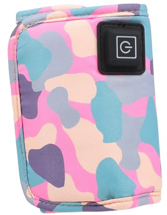 USB Flaschenwärmerhülle für Milchflaschen, 3 Stufen, Rosa | Polyester Ausführung, Konstante Temperatur per Usb, für Nächtliche Fütterung